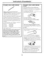 Предварительный просмотр 43 страницы GE GTR16BBSARCC and Owner'S Manual And Installation Instructions