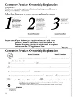 Preview for 20 page of GE GTS12BBMBLCC and Owner'S Manual And Installation Instructions