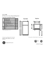 Preview for 1 page of GE GTS17DBEBB Dimensions And Installation Information