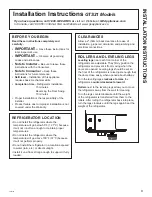 Preview for 9 page of GE GTS18 Owner'S Manual & Installation Instructions