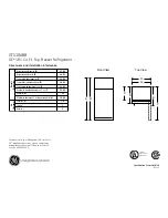 Preview for 1 page of GE GTS18ABBRWW Dimensions And Installation Information