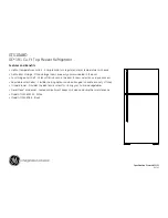 Preview for 2 page of GE GTS18ABDBB Dimensions And Installation Information