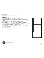 Preview for 2 page of GE GTS18CBEBB Dimensions And Installation Information