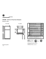 Preview for 1 page of GE GTS18KBP Specifications