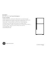 Preview for 2 page of GE GTS18XCS Dimensions And Installation Information