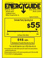 Preview for 1 page of GE GTS21KBXBB - 21 cu. Ft. Top Freezer... Energy Manual