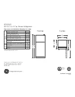 Preview for 1 page of GE GTS22ICSRBB Dimensions And Installation Information