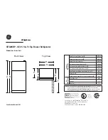 Preview for 1 page of GE GTS22KBP Specifications