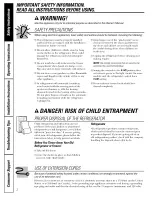 Preview for 2 page of GE GTS22KHPBB Owner'S Manual & Installation Instructions