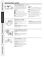 Preview for 8 page of GE GTS22KHPBB Owner'S Manual & Installation Instructions