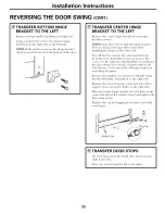 Предварительный просмотр 20 страницы GE GTS22KHPBB Owner'S Manual & Installation Instructions