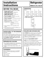 Preview for 11 page of GE GTT16BBSHRCC and Owner'S Manual And Installation Instructions