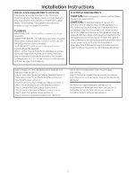 Preview for 2 page of GE GTUP240EM1WW Installation Instructions Manual