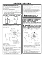 Предварительный просмотр 5 страницы GE GTUP240EM5WW Installation Instructions Manual