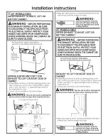 Предварительный просмотр 9 страницы GE GTUP240EM5WW Installation Instructions Manual