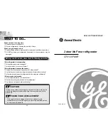 Preview for 7 page of GE GTV120PANR User And Care Manual