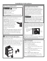 Preview for 18 page of GE GTW220 Owner'S Manual & Installation Instructions