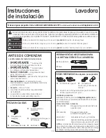 Preview for 66 page of GE GTW220 Owner'S Manual & Installation Instructions