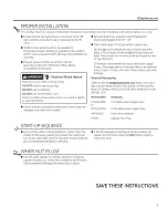 Preview for 3 page of GE GTW460 Owner'S Manual And Installation Instructions