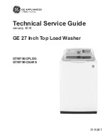 Preview for 1 page of GE GTW750CPLDG Technical Service Manual