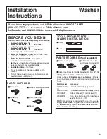 Preview for 19 page of GE GTW755 Owner'S Manual & Installation Instructions