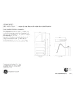 Предварительный просмотр 1 страницы GE GTWN7450DWW Dimensions And Installation Information