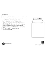 Предварительный просмотр 2 страницы GE GTWN7450DWW Dimensions And Installation Information