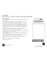 Preview for 2 page of GE GTWN8250DWS Specification