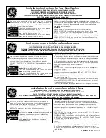 GE GTWS8655DMC Installation Instructions Manual preview