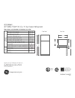 GE GTZ18GBESS Specification Sheet предпросмотр