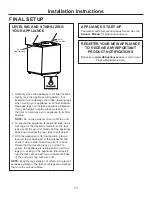 Preview for 17 page of GE GUD27EEMNWW Installation Instructions Manual