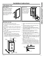 Предварительный просмотр 11 страницы GE GVS04 Owner'S Manual & Installation Instructions