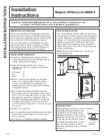 Preview for 10 page of GE GVS04BD Owner'S Manual & Installation Instructions