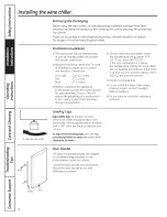 Preview for 4 page of GE GWS03ADWASS and Owner'S Manual And Installation