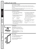 Preview for 4 page of GE GWS03ADWSS Owner'S Manual And Installation