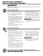 Preview for 2 page of GE GXSF27E Owner'S Manual & Installation Instructions