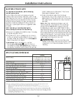 Preview for 12 page of GE GXSF30H Owner'S Manual And Installation Instructions