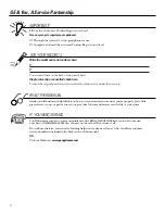 Preview for 2 page of GE GXSF39B Owner'S Manual & Installation Instructions