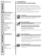 Preview for 2 page of GE GXSS17Z01 Installation And Owner'S Manual