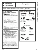 Preview for 19 page of GE GYE18J Owner'S Manual & Installation Instructions