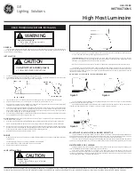 GE High Mast Luminaire Instructions preview