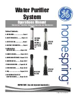 GE Homespring UF 100 Operation Manual preview