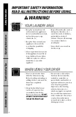 Preview for 4 page of GE Hotpoint NVLR333ET Owner'S Manual