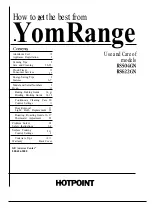 Preview for 1 page of GE HOTPOINT  RS622GN Instructions Manual