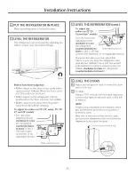 Предварительный просмотр 25 страницы GE HSS25ATHBCBB Owner'S Manual And Installation