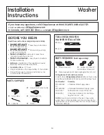 Preview for 14 page of GE HTW240 Owner'S Manual & Installation Instructions