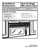 Preview for 1 page of GE HVM1540DP Installation Instructions Manual