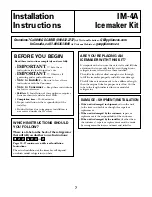 Preview for 7 page of GE IM-4A Owner'S Manual And Installation Instructions