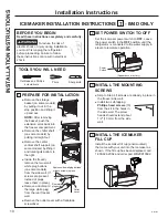 Предварительный просмотр 10 страницы GE IM4D Owner'S Manual & Installation Instructions