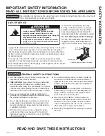 Preview for 3 page of GE JB256 series Owner'S Manual